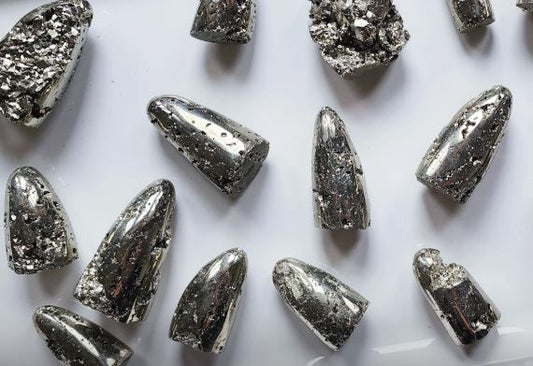 Pyrite Polished Free Form Cut Base Standing - Peru