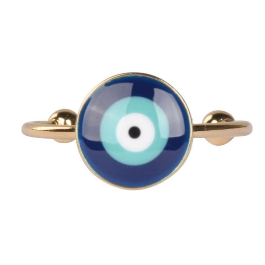 Evil Eye Metal Adjustable Ring