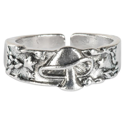Adjustable Mushroom Band Ring