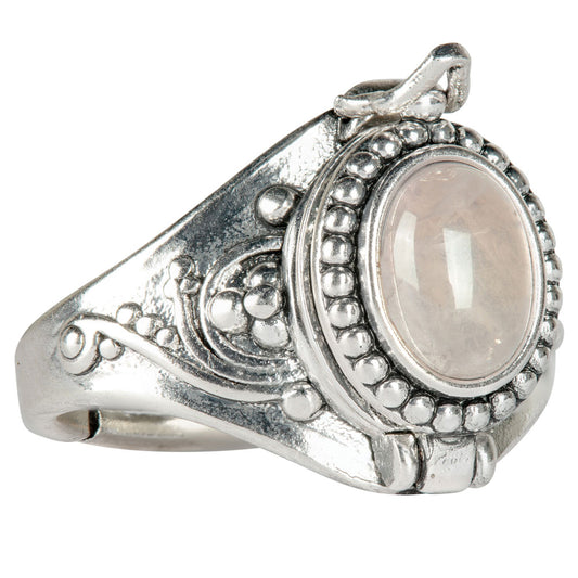 Rose Quartz Poison Adjustable Ring