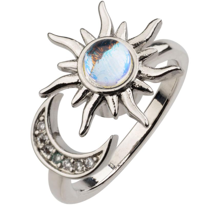 Crescent Moon SUN SPIN RING