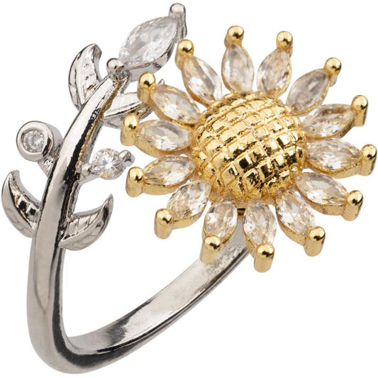 SUNFLOWER LEAF SPIN RING