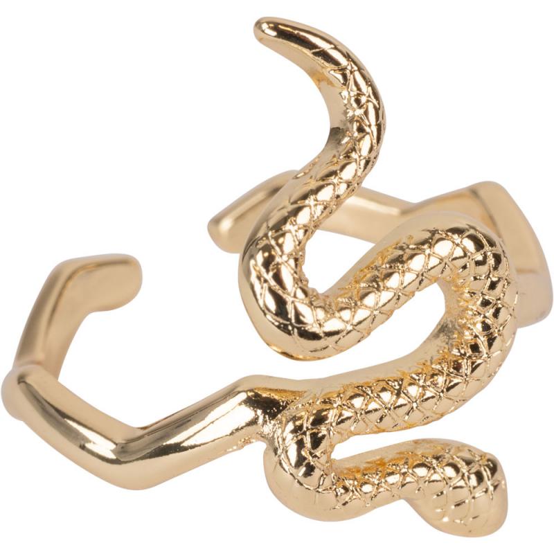 Snake Gold Color Adjustable Base Metal Ring