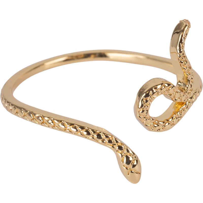 Snake Solid Band Gold Color Adjustable Base Metal Ring