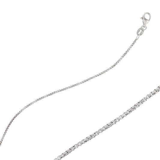 18" 1.4mm Round Box .925 Sterling Silver Chain