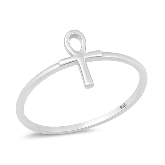 Ankh .925 Sterling Silver Ring Size 7