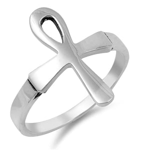 Ankh .925 Sterling Silver Ring Size 7