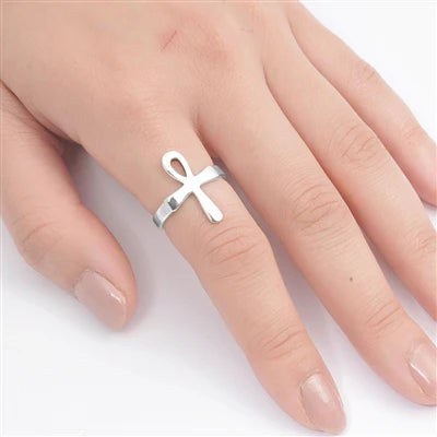 Ankh .925 Sterling Silver Ring Size 6