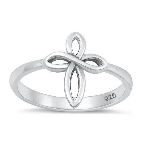 Cross .925 Sterling Silver Ring Size 9