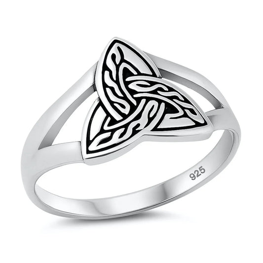 Triquetra Celtic .925 Sterling Silver Ring Size 8