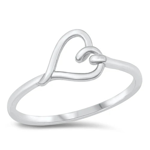 Heart .925 Sterling Silver Ring Size 5