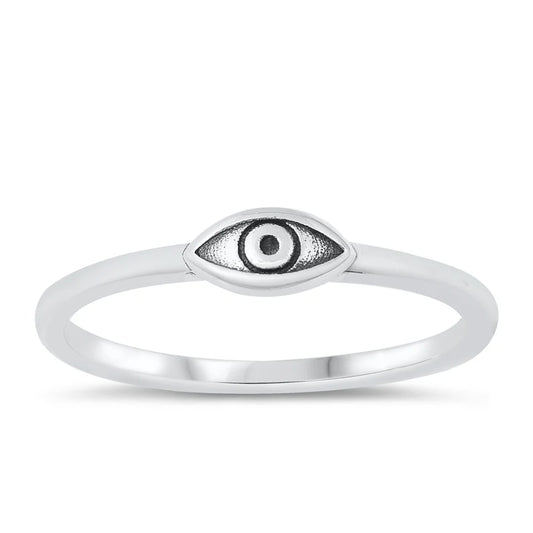 Evil Eye .925 Sterling Silver Ring Size 7