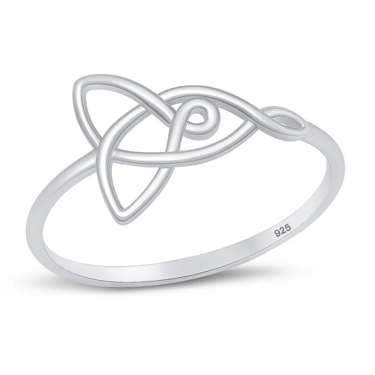 Triquetra Celtic Symbol .925 Sterling Silver Ring Size 6