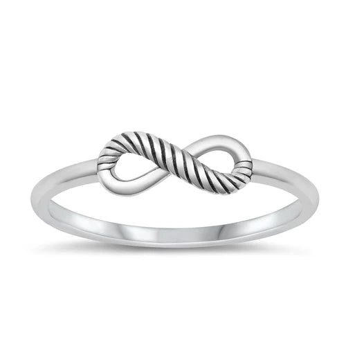 Infinity .925 Sterling Silver Ring Size 7