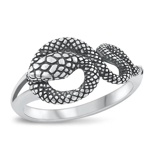 Snake .925 Sterling Silver Ring Size 8