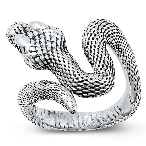 Snake .925 Sterling Silver Ring Size 8 - Large