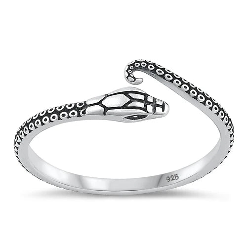 Snake .925 Sterling Silver Ring Size 6