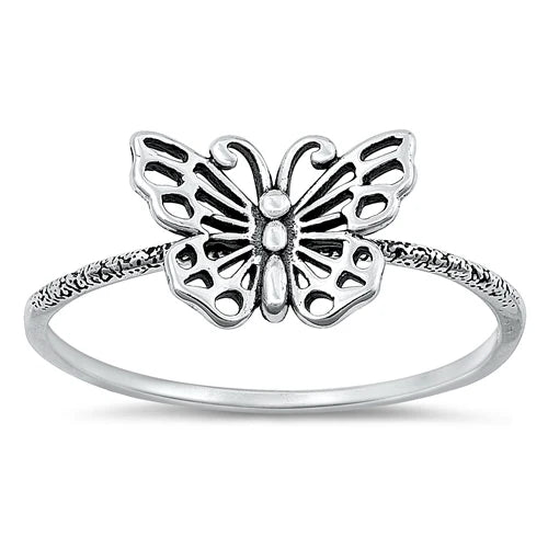 Butterfly .925 Sterling Silver Ring Size 7