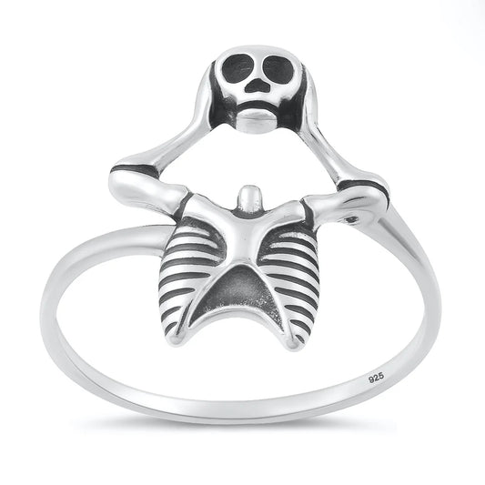 Skeleton .925 Sterling Silver Ring Size 6