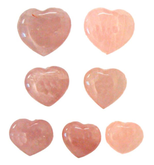 Rose Quartz Large Puffed Heart 3-4" Madagascar