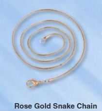 18" Rose Gold-Plated Snake Chain