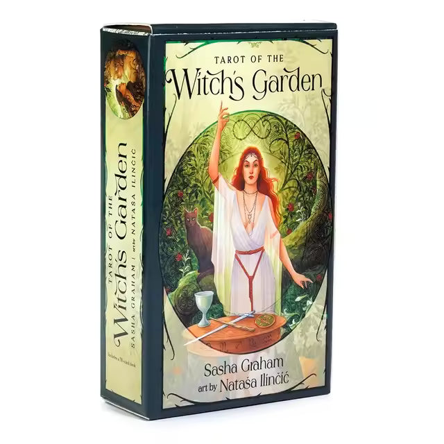 Tarot of the Witch's Garden Cards by Sasha Graham blending mystical symbolism with lush garden imagery for insight.
