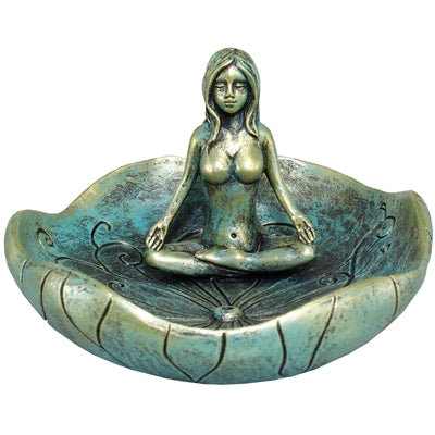 Lotus Nymph Meditating Resin Incense Holder