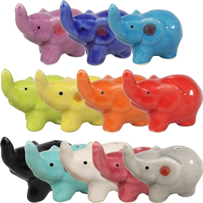 Baby Elephant incense holder in assorted Rainbow colors.