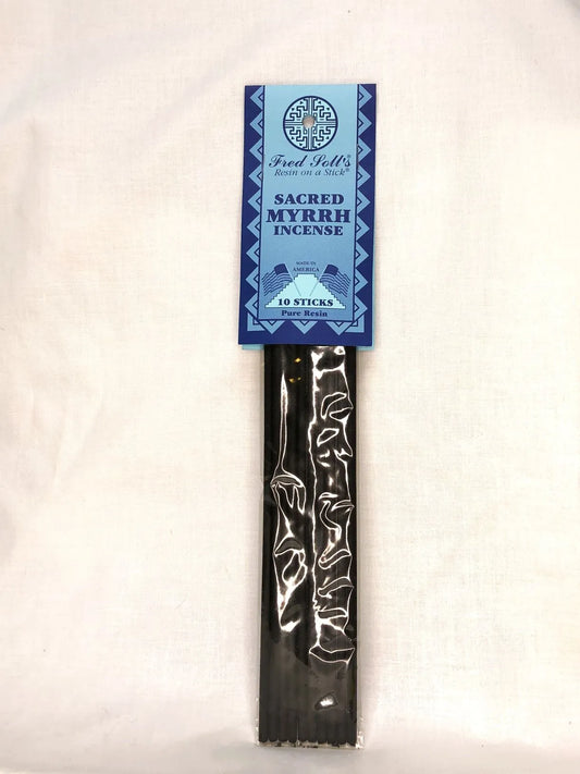 Sacred Myrrh Pure Resin Incense 10 Sticks Per Pack