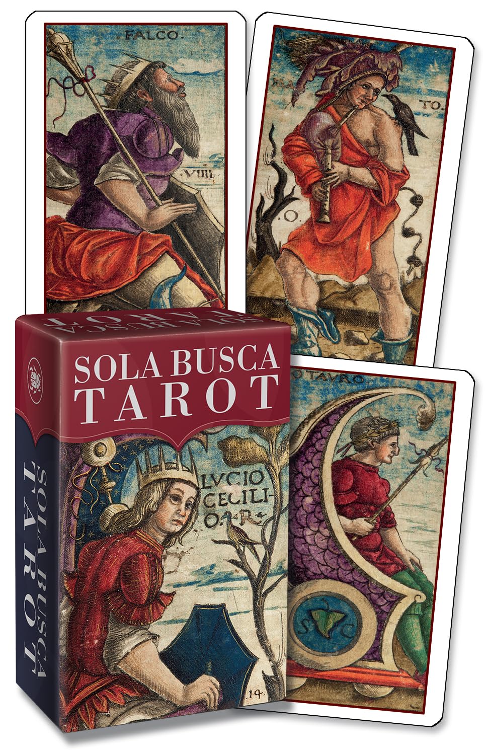 Sola Busca Tarot Mini by Lo Scarabeo – a 78-card Renaissance deck rich in alchemical symbolism, now in a portable pocket size.
