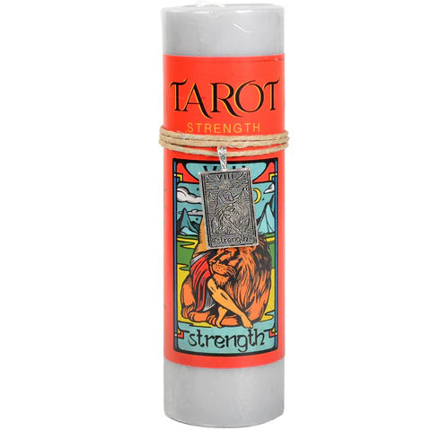 Tarot Tower Candle – ritual candle inspired by The Tower tarot card, symbolizing transformation, upheaval, and renewal.
