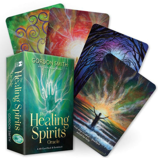 The Healing Spirits Oracle by Gordon Smith & Naomi Walker – A 48-card oracle deck with vibrant spirit-inspired artwork and an accompanying 120-page guidebook offering healing insights and spiritual guidance.
