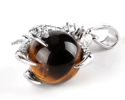 Sphere Dragon Claw / Paw Plated Pendant