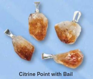 Citrine Point With Bail Pendant