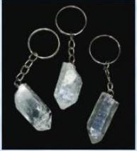 Clear Quartz Point Keychains - Brazil