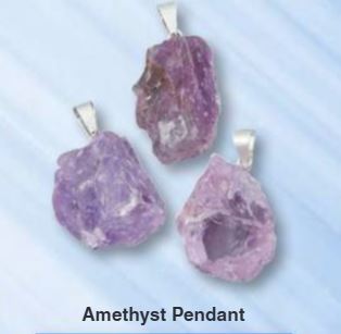 Amethyst Rough Natural Mineral Pendant
