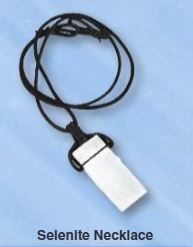Selenite Natural Blade Point Necklace On Black Cord