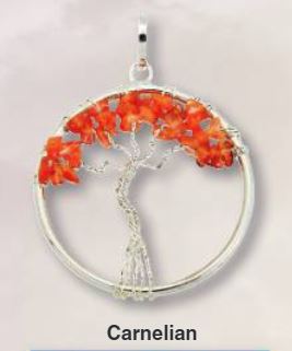 Carnelian Tree Of Life Wire Wrapped Pendant