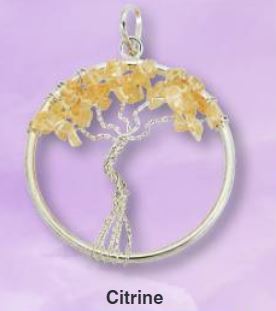 Citrine Tree Of Life Wire Wrapped Pendant