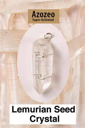 Lemurian Seed .925 Sterling Silver Wire Wrap Pendant