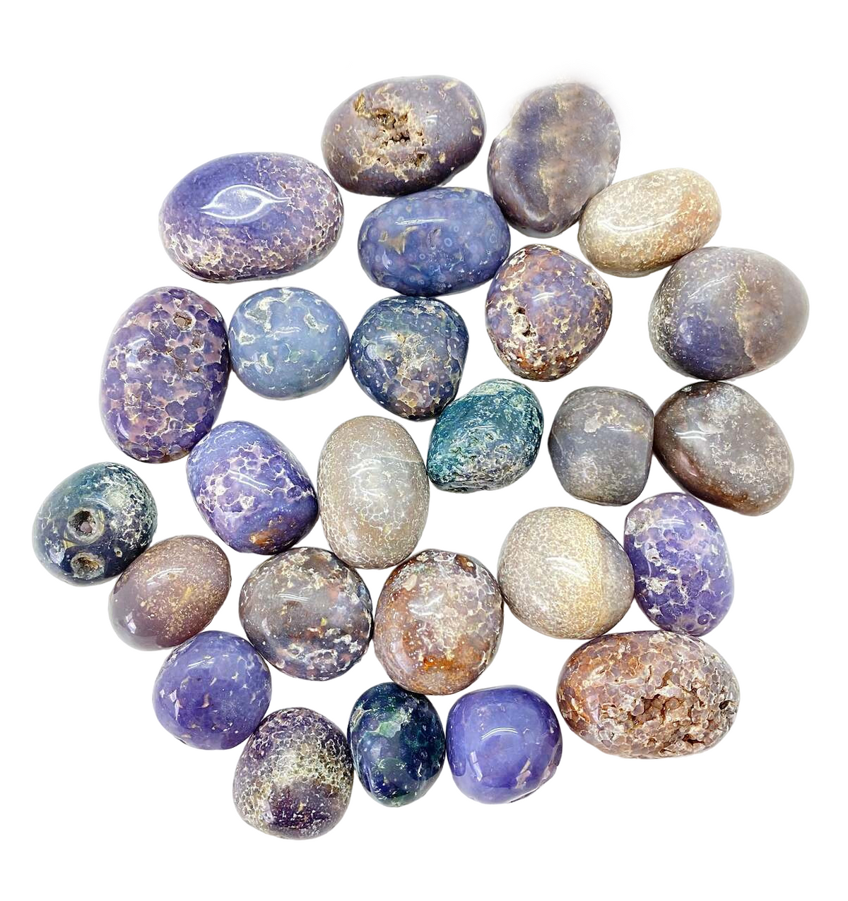 Grape Agate Crystal - Tumbled, tumbled stone at Namaste Bookshop near Union Square, NYC
