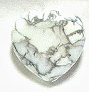 Howlite 30mm Heart