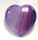 Purple Agate 30mm Heart
