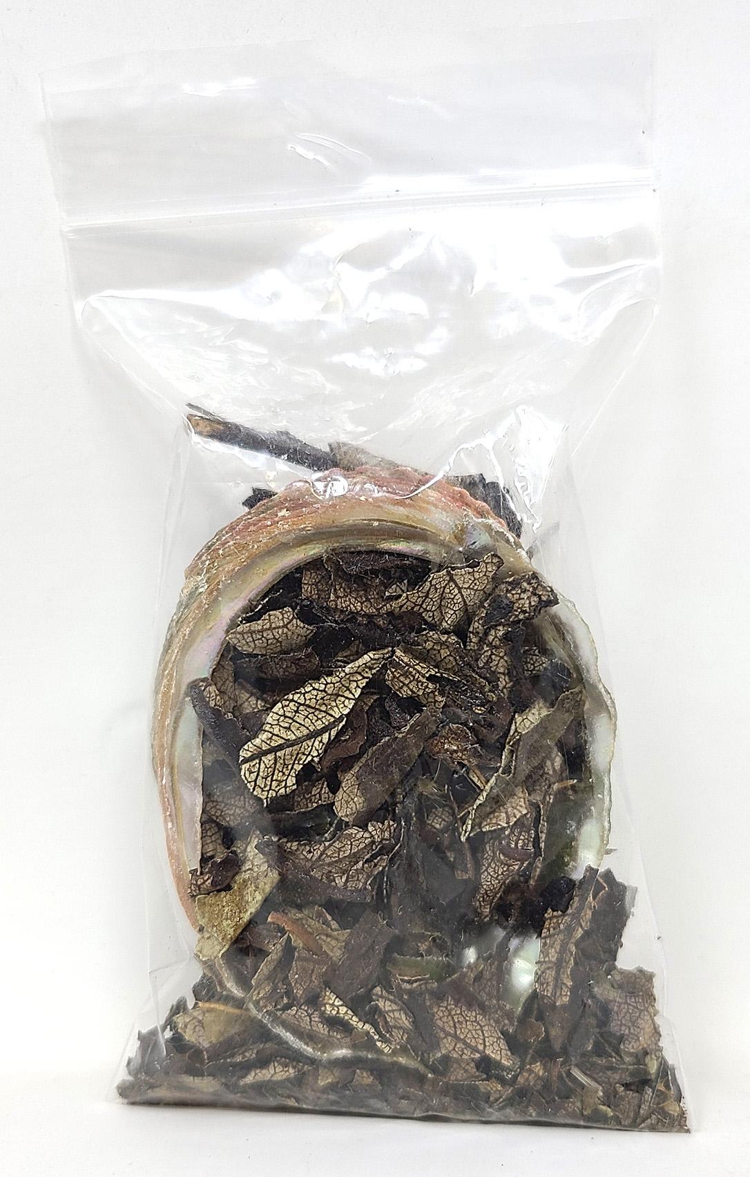 Yerba Santa Loose + Red Abalone Shell in 3x4" Ziploc