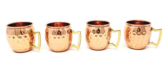 Hammered Style Moscow Mule Mug (100% solid copper with brass handle) 2oz