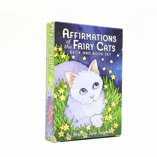 Affirmations of the Fairy Cats by Brenda June Saydak – a whimsical affirmation deck featuring magical feline guidance.
