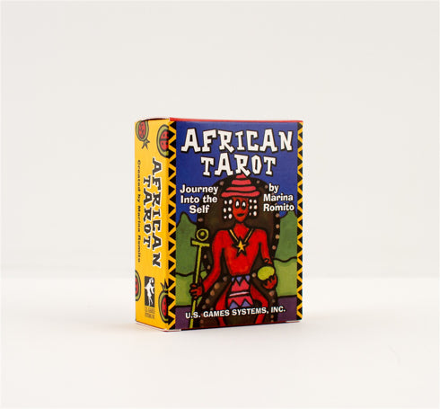 African Tarot Deck by Marina Romito – vibrant, childlike deck with 78 cards, inspired by indigenous South African culture.
