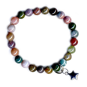 Agate with Shooting Star Charm Bracelet - Art Of Luck