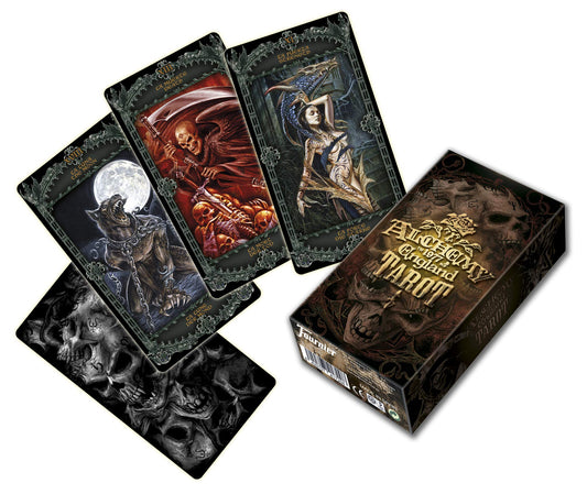 Alchemy 1977 England Tarot Deck – a 78-card deck fusing gothic, fantasy, and steampunk art from the iconic Alchemy design house.
