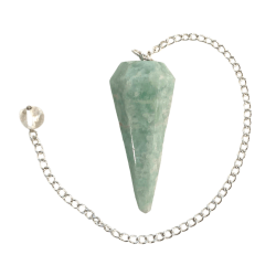 Amazonite 6 Faceted Pendulum With Chain